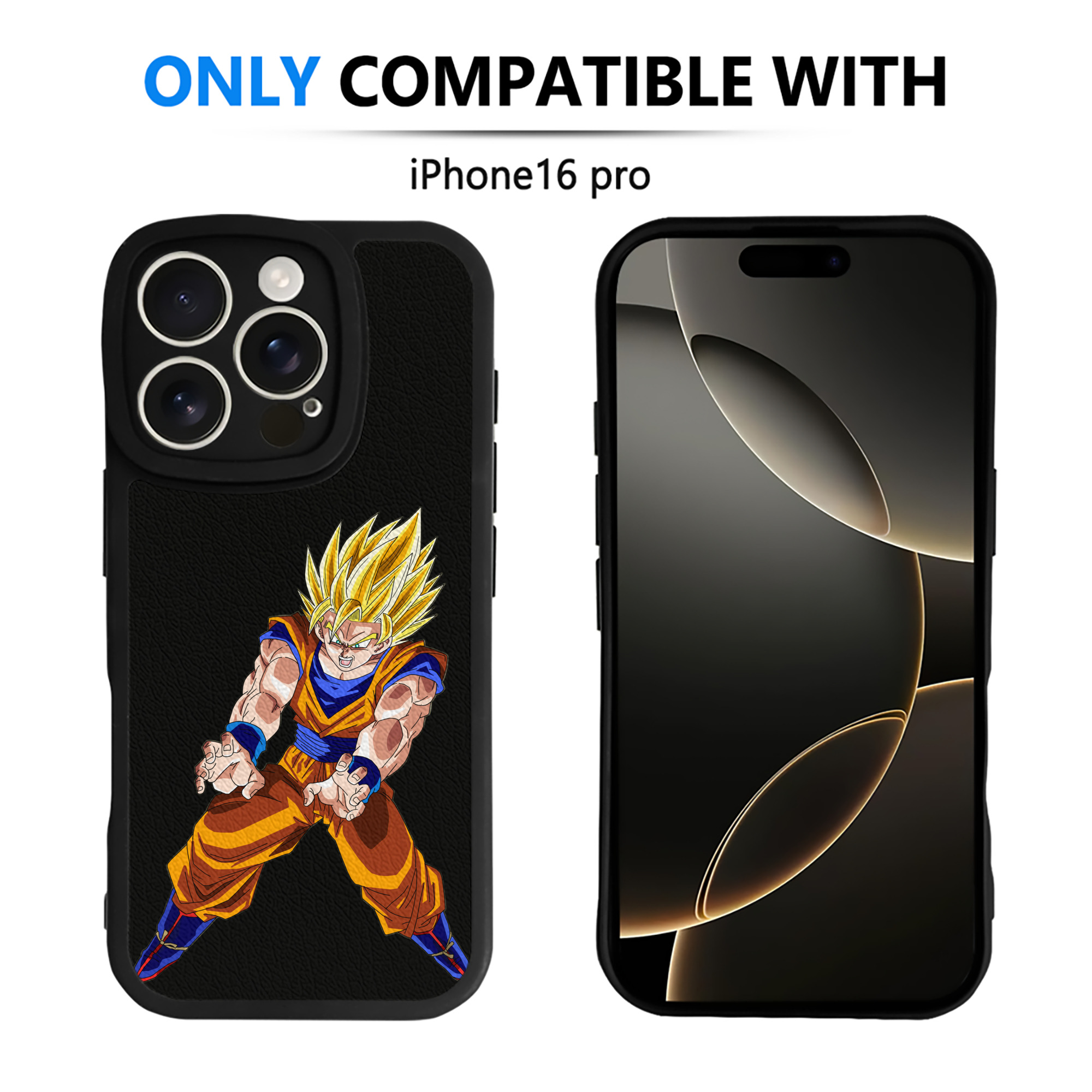 （画像用） ドラゴンボール 孫悟空（そん ごくう）Son Goku カカロット DRAGON BALL Kakarotto 【iPhone 16シリーズ対応】シリコンスマホケース（レザー調） 材質：シリコン